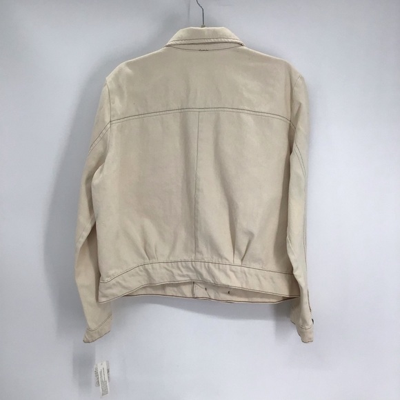 Free People Eisenhower Denim Twill Jacket Casual Boho Ivory Slouchy NWT Size L - Picture 4 of 11